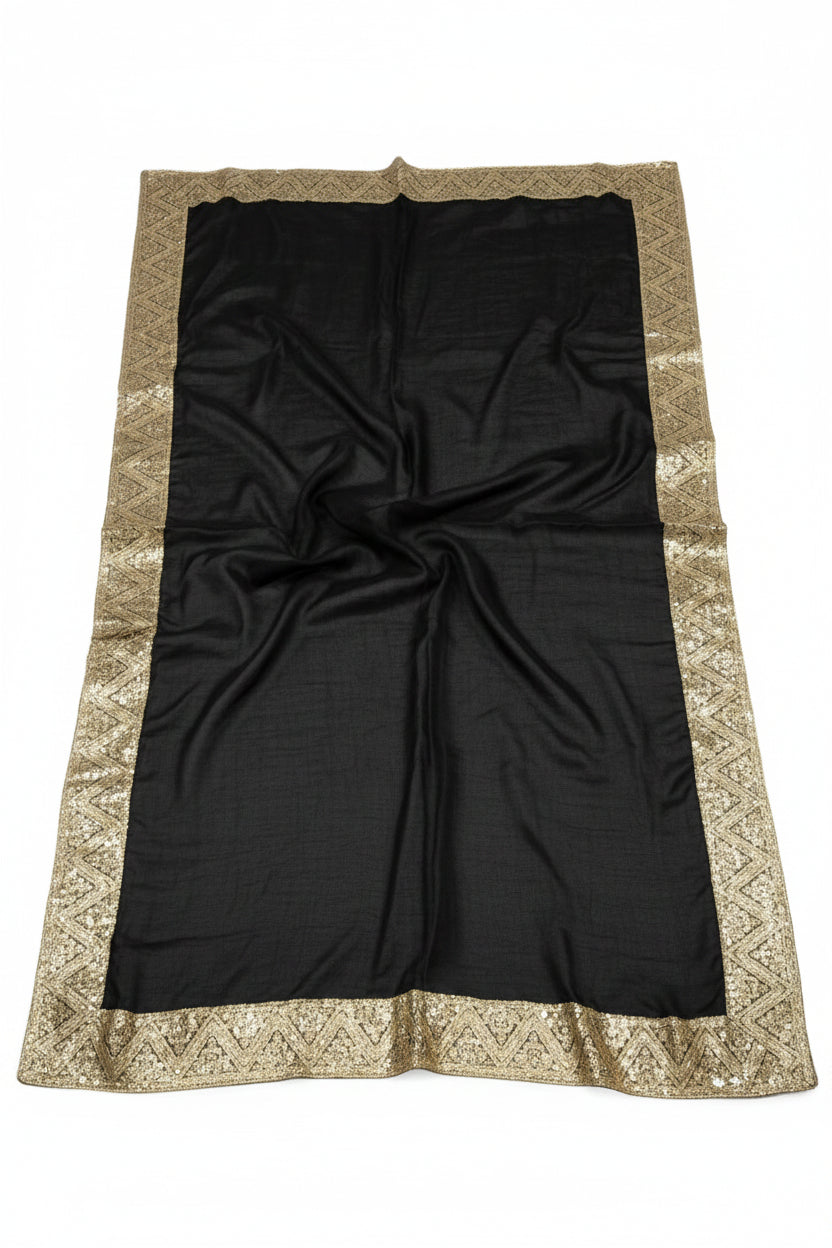 Exclusive Lace Work Black Sharara Set